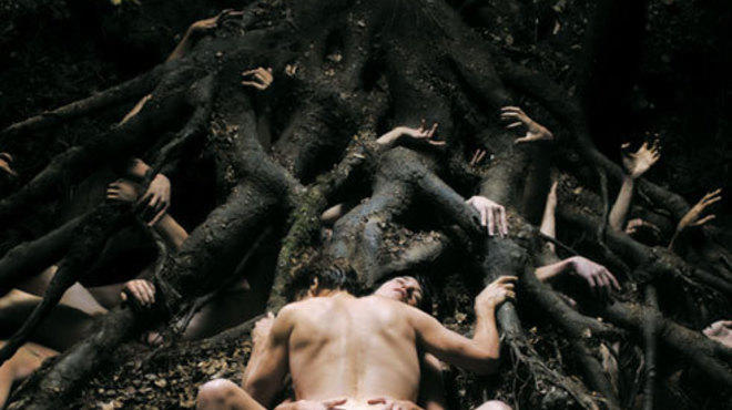 Charlotte Gainsbourg and Willem Dafoe copulate on a pile of corpses in Antichrist.