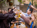 LoreleySun-seeking brewhounds sprint to this Bavarian stalwart on blue-sky days. The leafy, well-appointed back garden is a day-drinking hot spot, lined with communal wood tables that provide ample opportunity to chat up strangers. Conversation flows easi