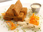 Chickpea fries at Peacefood Cafe