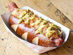 Pretzel dog at Sigmund Pretzelshop