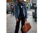 Antonio Berducci, 40, bicoastal hairstylist at Devachan and his own salon. Spotted on Broadway between Prince and Spring Sts."I specialize in curly hair. I encourage curl, I want people to own their authenticity....  See? I'm bald."Jacket and scarf from H