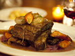 Short ribs with braised red cabbage, caraway  and dill