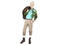 Bradfield refers to this as his "safari" look. "I am obsessed with  prints, and the crocodile print on the sleeves and back is major," he  says of the patterned top, part of Versace's collection for H&M (locations throughout the city; visit hm.com). He fo