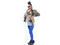 To create this multilayered look, Antoinette tops a pair of royal-blue  Gap jeans with an H&M white mesh top, an army-green Nanette Lepore (nanettelepore.com) jacket and a Mirage Leather vest that she snapped up at a Steven Alan (stevenalan.com) sample sa