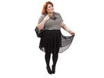 Mason calls this outfit her equivalent of a "jeans and T-shirt" look.  She pairs a Rodarte x Opening Ceremony collaboration tee with a skirt  from Betsey Johnson. "I originally bought it to wear to bar and bat  mitzvahs when I was 13," she admits of her f