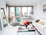 The impeccably clean living room
