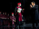 LEGAL EAGLES Lily Rabe, left, tries to do justice by Al Pacino in The Merchant of Venice.