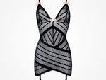 Agent Provocateur fishnet slip with garter hooks, $370
