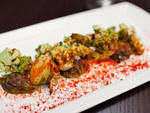 Cauliflower and brussels sprouts with yogurt