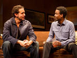 A WORD FROM HIS SPONSOR Cannavale, left, shares his troubles with AA counselor Rock.