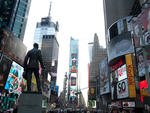 "It's kind of sweet to be kissed in the middle of Times Square. One of my dates pulled me in and said, 'I bet this has never happened to you before.' And he was right. You wouldn't think it's a romantic spot but it was a great moment."---Justine Peterman,