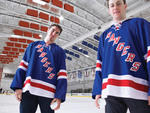 Ryan McDonagh, left, and Derek Stepan are ready for the cold.