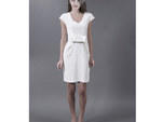 Ellis V-neck cap-sleeve grosgrain dress, $448 (normally $498), at 57Grand showroom