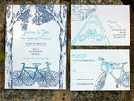 Nic-Notes by the Nic Studio Bike Lane invitation suite (includes invitation, mailer envelope, reply card and reply envelope), offset, 100 for $830; letterpress, 100 for $1,190; at Lion in the Sun, 232 Seventh Ave at 4th St, Park Slope, Brooklyn (718-369-4
