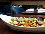 Rosejat Rpida at SalinasSpanish cuisine buffs will recognize this Catalan dish as a close cousin of fideu---a  paella riff made with short noodles instead of rice. Chef Luis Bollo  toasts vermicelli, then simmers the broken strands in a savory bath of  ch