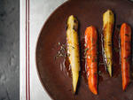 Black carrots with lardo at Acme