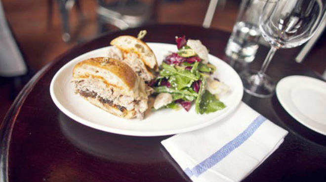 Porchetta sandwich at Locanda Verde