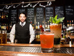 Manhattan and rum swizzle at Dutch Kills. (Photograph: Roxana Marroquin)