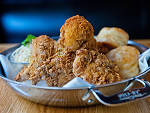 Fried chicken with biscuits at the Dutch