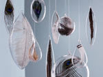 Roost feathered ornaments, $7--$18