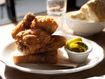 Fried chicken at Peaches Hothouse