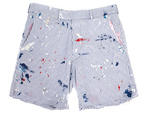 Distressed seersucker shorts, $245, at Barneys New York