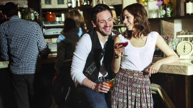 Steve Kazee and Cristin Milioti from Once at the Wayland