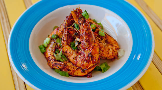 Middle Quarters Pepper Shrimp at Miss Lily's