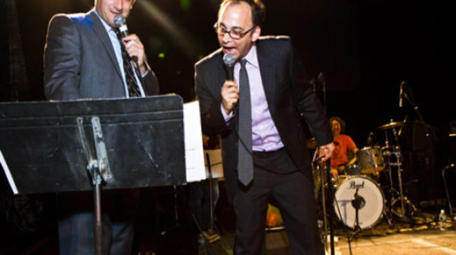 David Wain, right, at the Wet Hot American Summer Tenth-Anniversary Celebration
