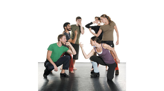 Mark Morris Dance Group members, clockwise from top right: Elisa Clark, Julie Worden, Amber Darragh, Craig Biesecker, Domingo Estrada Jr., Dallas McMurray
