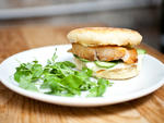 Smoked sablefish sandwich at Roberta's