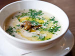 Creamy Chicken and Sunchoke Soup at Back Forty West