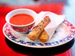 Everything bagel spring rolls at Talde