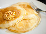 Masa pancakes with smoked maple syrup and mole butter at Empellón Cocina