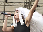 Oh Land performing at the 2011 Pride Rally
