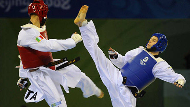 Aaron Cook match against Mauro Sarimento, Beijing 2008 Olympic Games