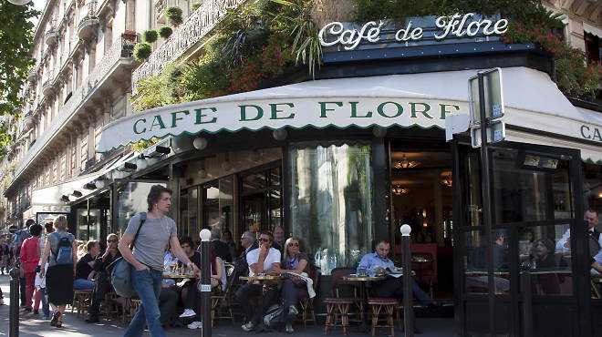 Bang up to date: The Flore still attracts literary luminaries today