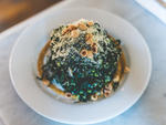 Chopped black kale salad at Five Leaves