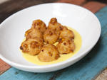 Corn beignets with sweet corn butter at Corkbuzz Wine Studio