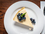 Corn Ice Cream Pie - blueberries and thai basil at Momofuku Ssam Bar