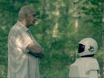 Frank Langella and his pal, "Robot," in Robot and Frank