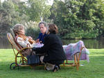 Charlotte Rampling, left, Geoffrey Rush and Judy Davis in The Eye of the Storm