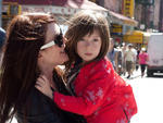 Julianne Moore and Onata Aprile in What Maisie Knew