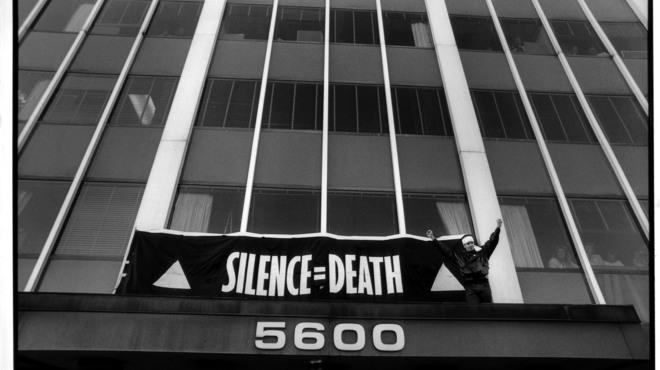 Peter Staley protests in David France's How to Survive a Plague