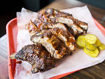 pork slope; review; park slope; bbq; pig; pork; ham; time out; time out ny; St. Louis style ribs