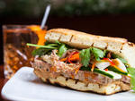 Pig’s head banh mi at the Daily