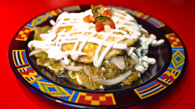 Chilaquiles Rojos at Tortilleria Nixtamal