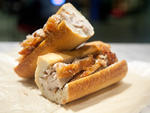 Porchetta sandwich at Eataly