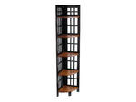 Fretted folding tall corner shelf, $150, at Pier 1 Imports, locations throughout the city; visit pier1.com