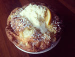 Baked lemon pancake with Meyer lemon custard at Canelé